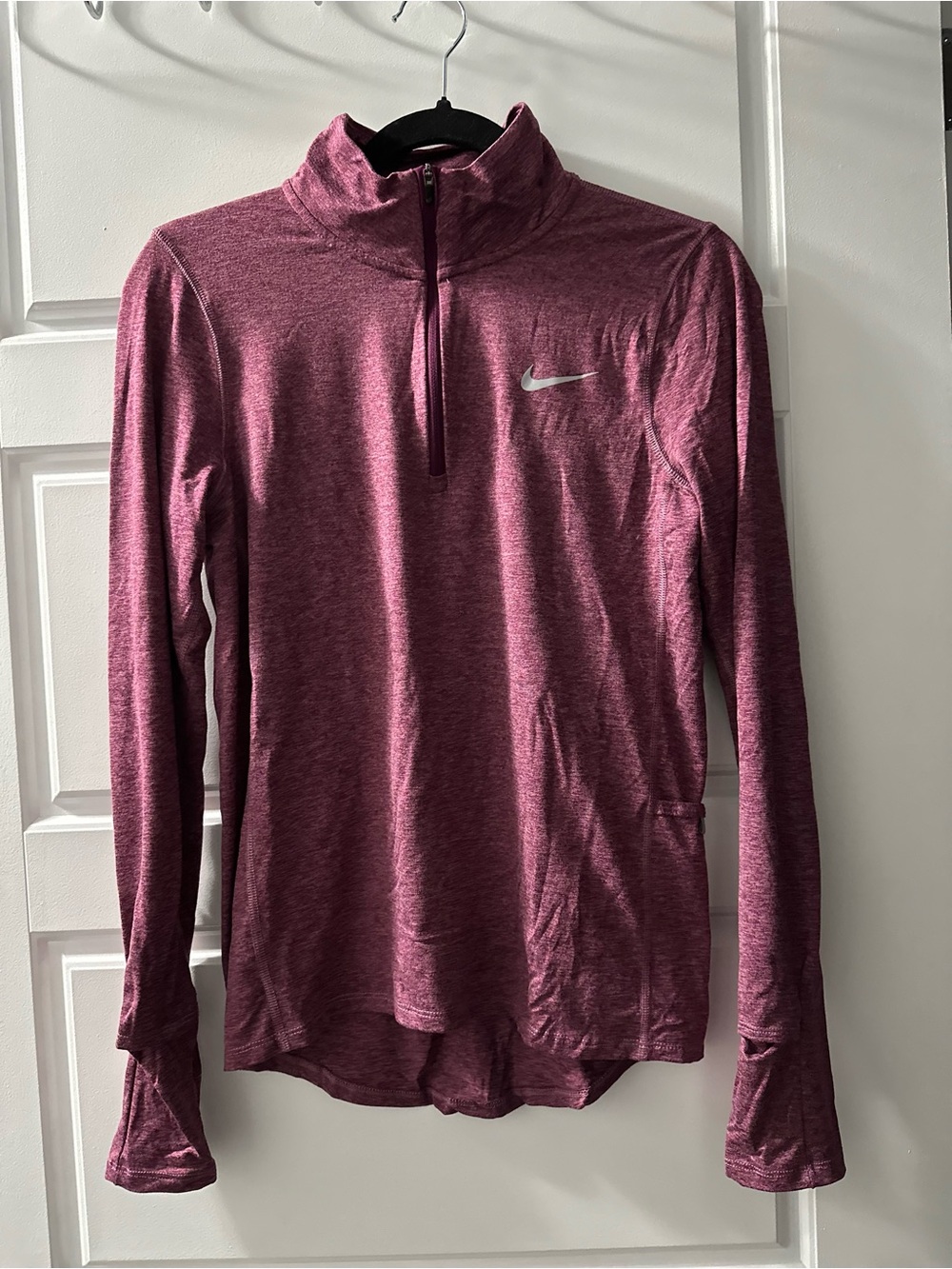 Nike Women's Heathered Berry Half-Zip Turtleneck Pullover